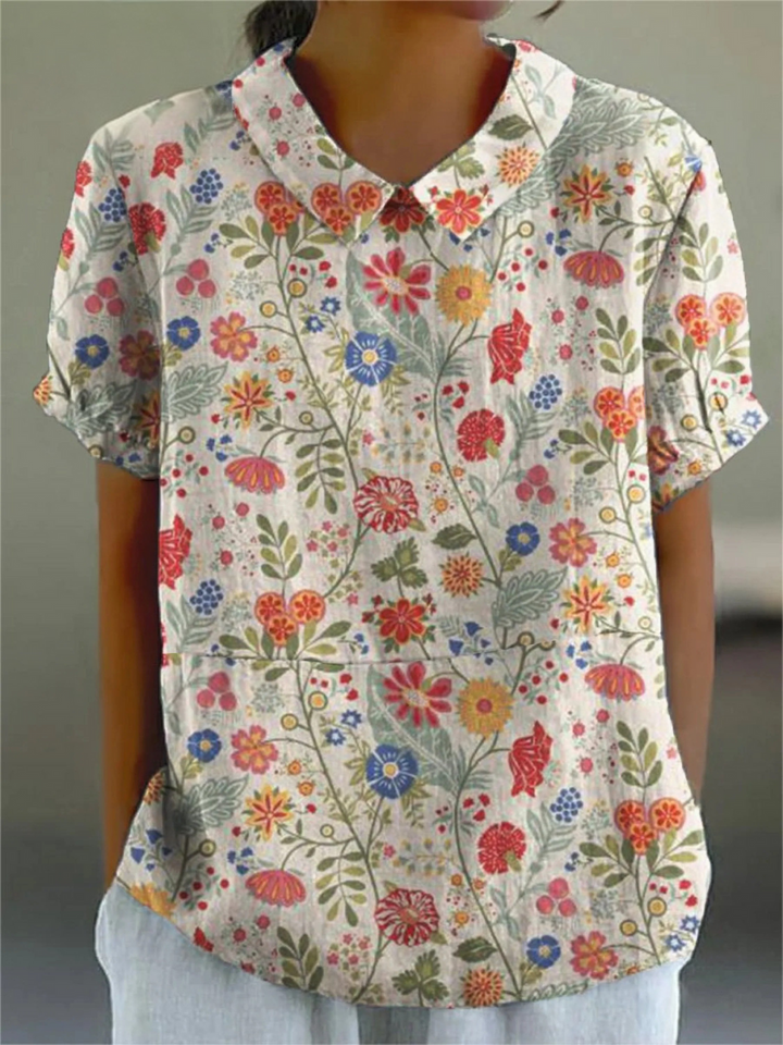 Katherine | Casual floral print blouse with pastoral look for an elegant and relaxed style
