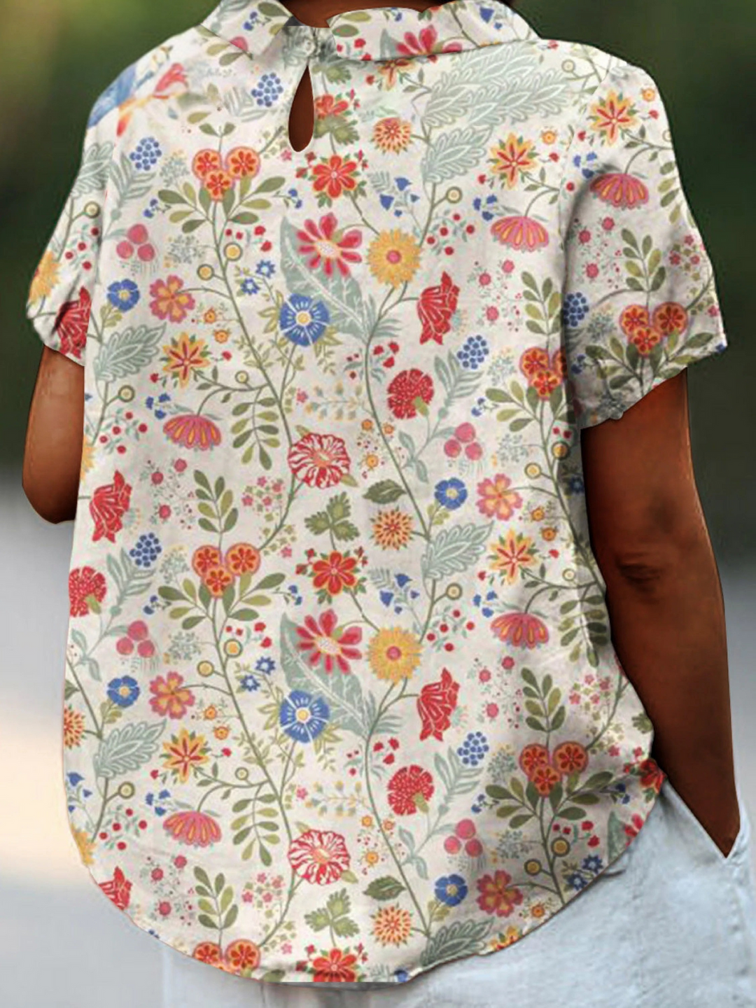 Katherine | Casual floral print blouse with pastoral look for an elegant and relaxed style