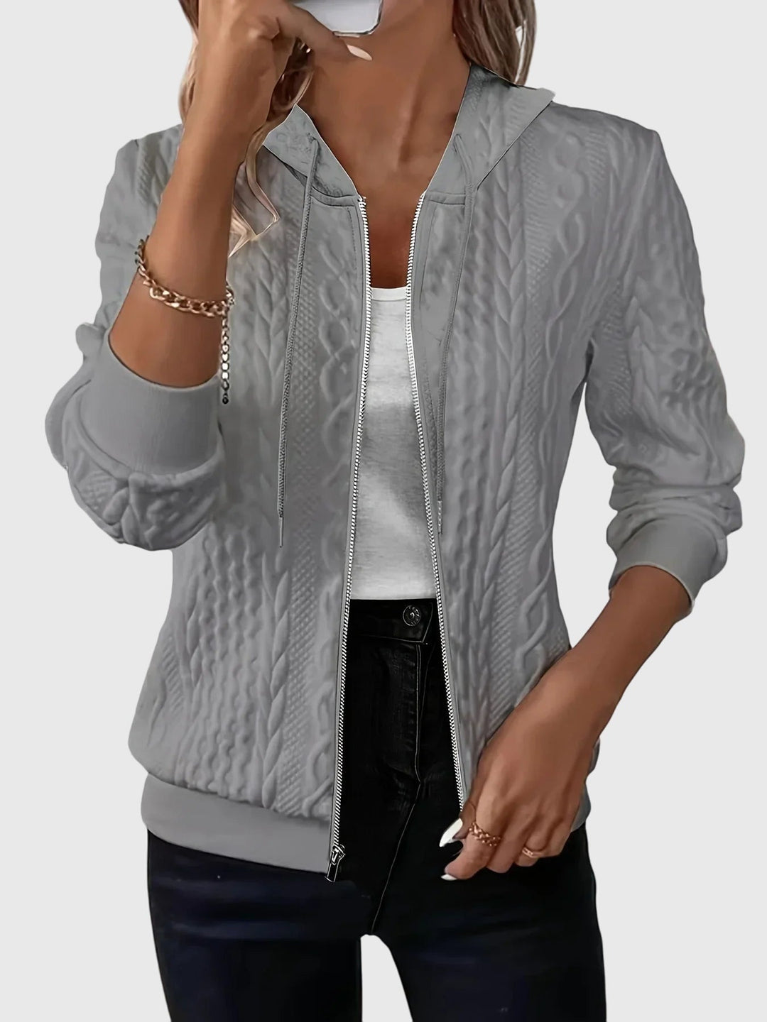 Georgia | Stylish Zippered Hoodie