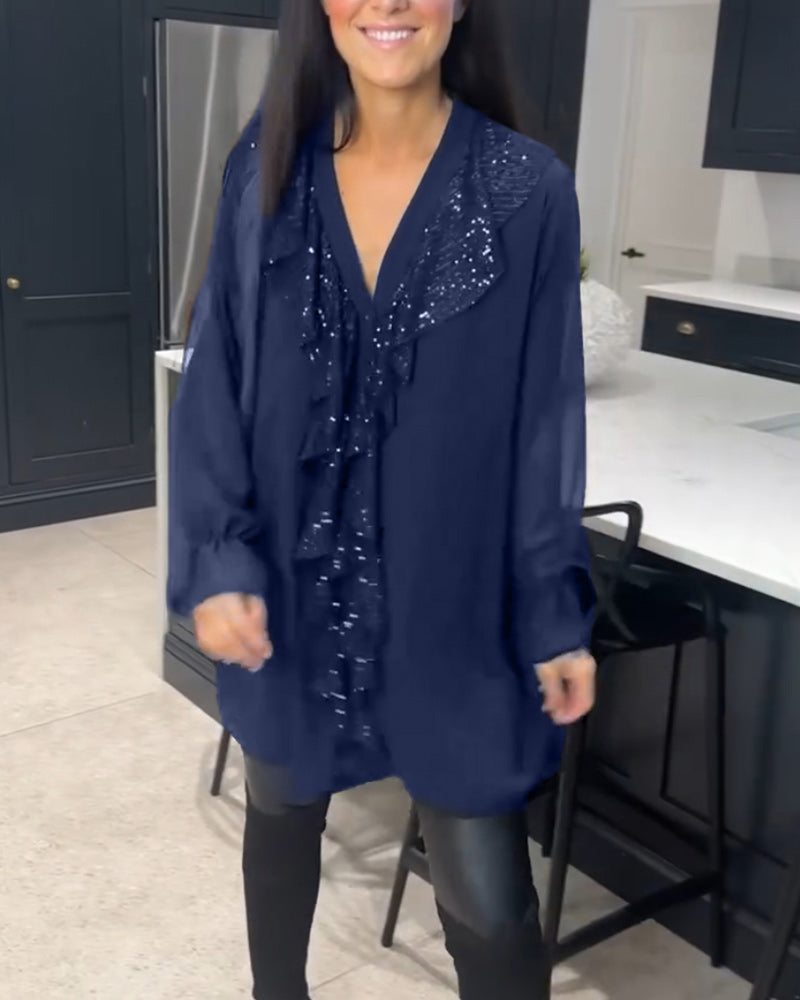 Mya | Ruffled Blouse with Elegant Style