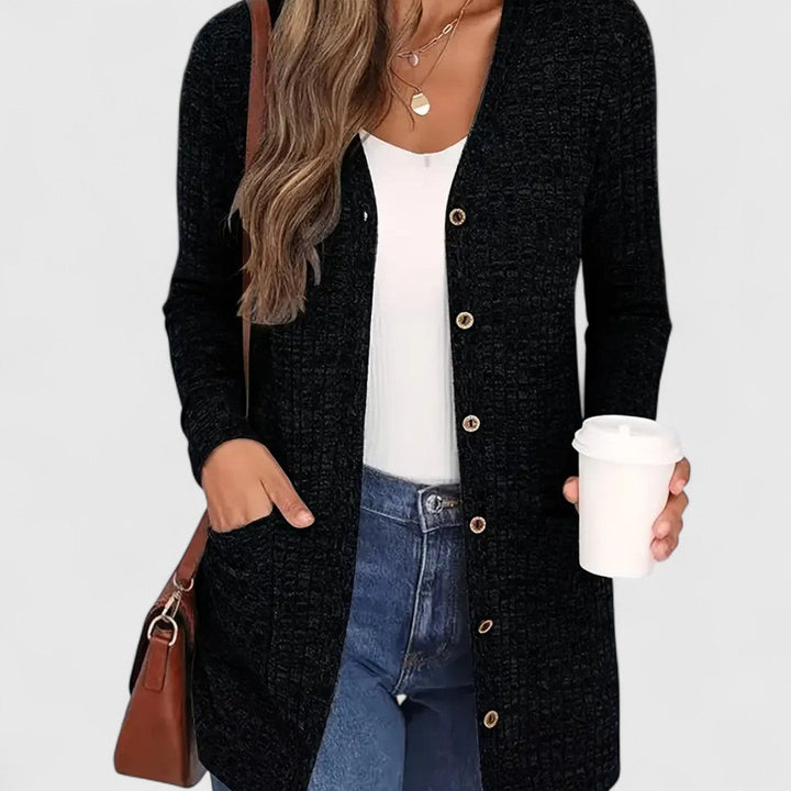Aubrey  - Comfortable V-Neck Cardigan
