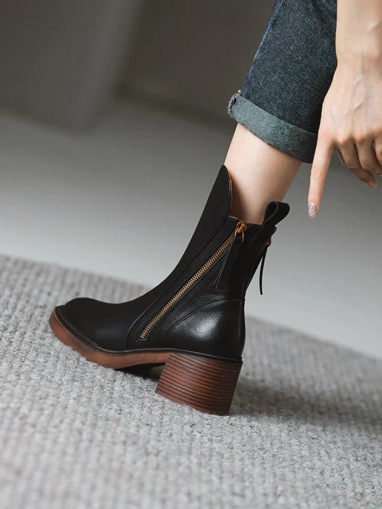 Barbara | Block Heel Ankle Boots