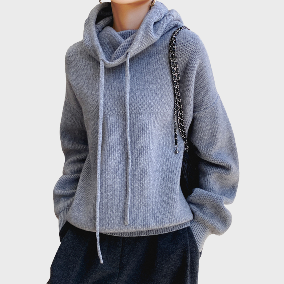 Rowan | Wool Hoodie with Drawstring for Stylish Comfort