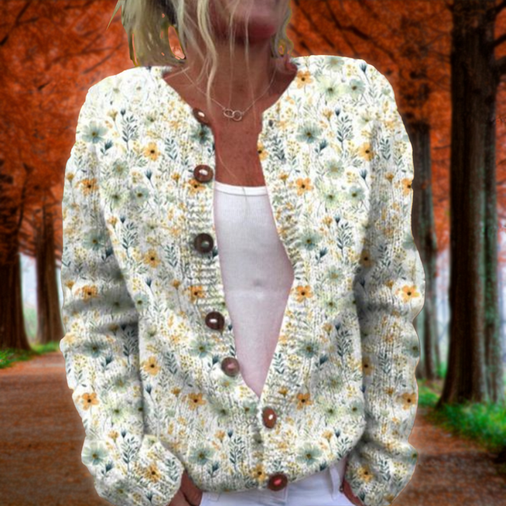Imelda | Refined Floral Print Cardigan