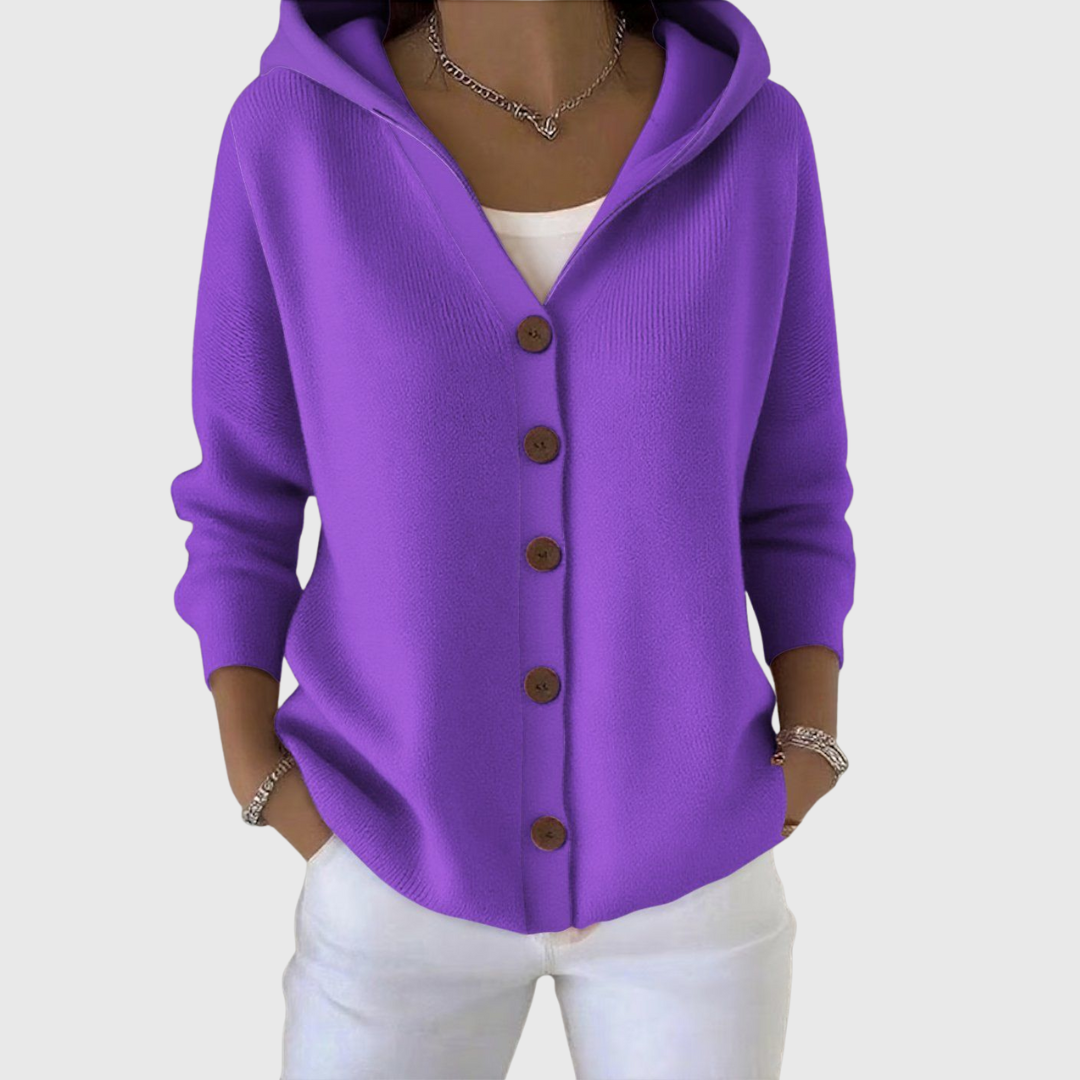 Lila | Soft Knit Hoodie Cardigan