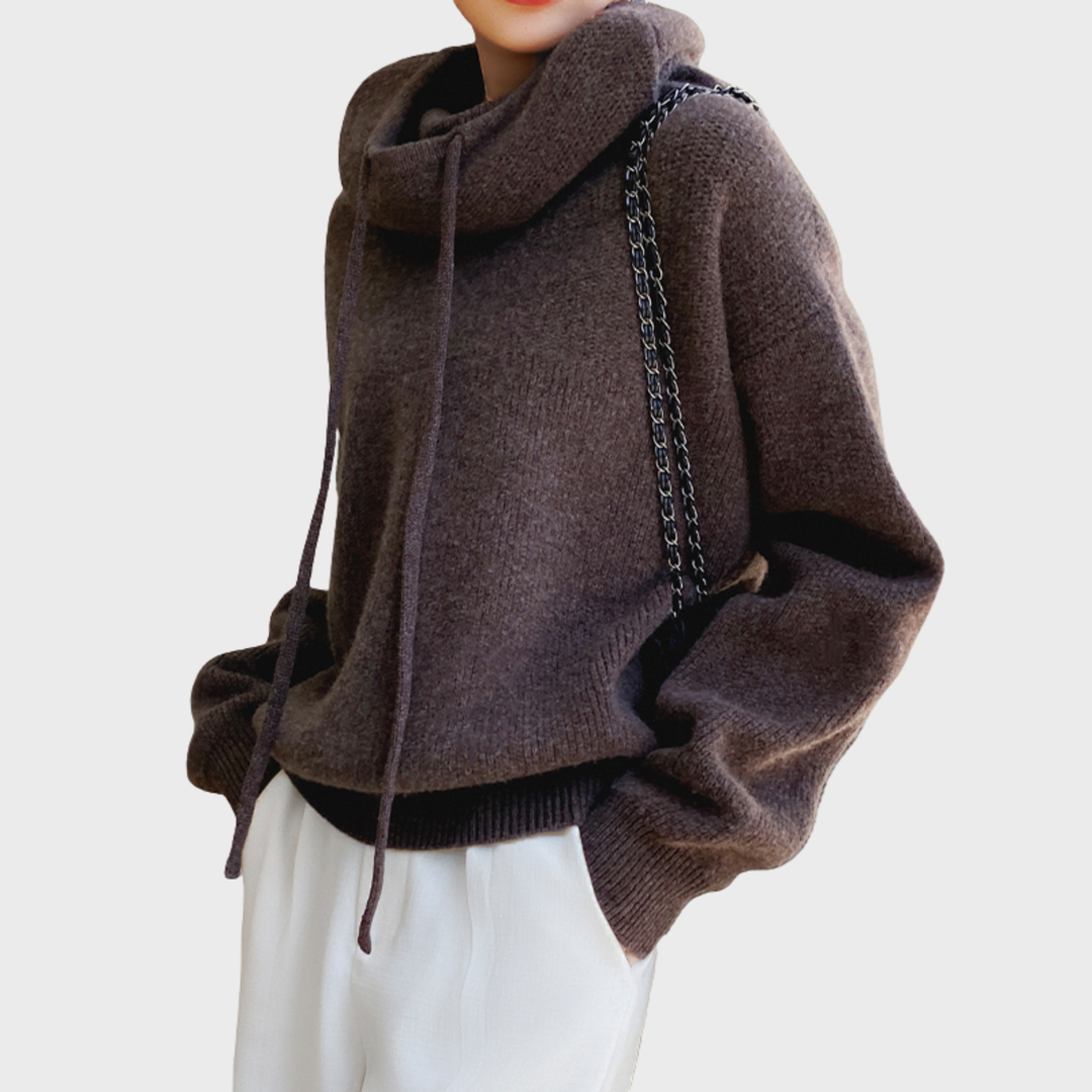 Rowan | Wool Hoodie with Drawstring for Stylish Comfort