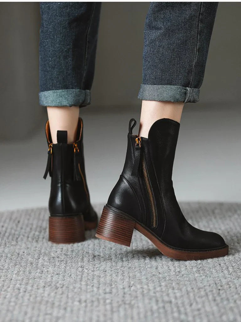 Barbara | Block Heel Ankle Boots