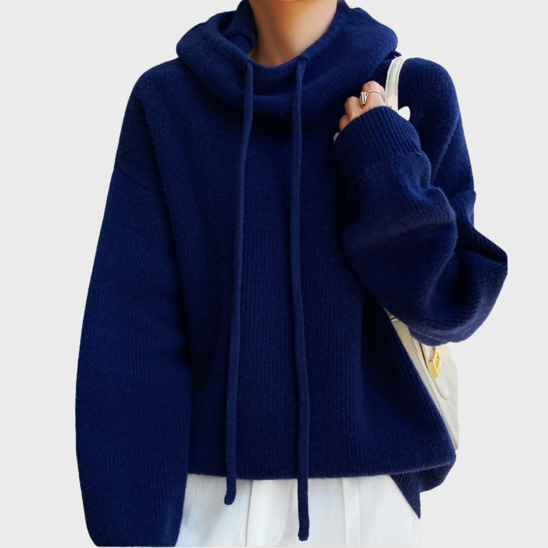 Rowan | Wool Hoodie with Drawstring for Stylish Comfort