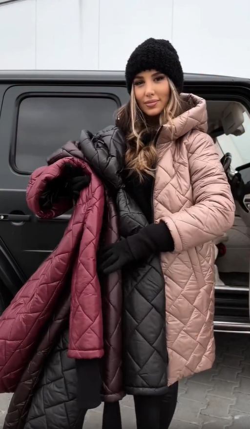 Kate | Elegant Quilted Down Jacket with Hood