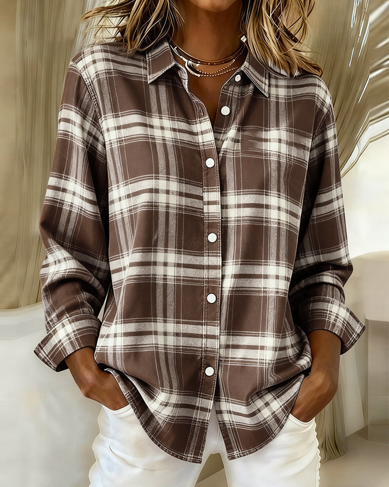 Ruth | Shirt with Plaid Pattern and Collar