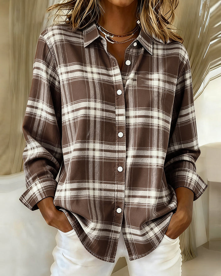 Ruth | Shirt with Plaid Pattern and Collar