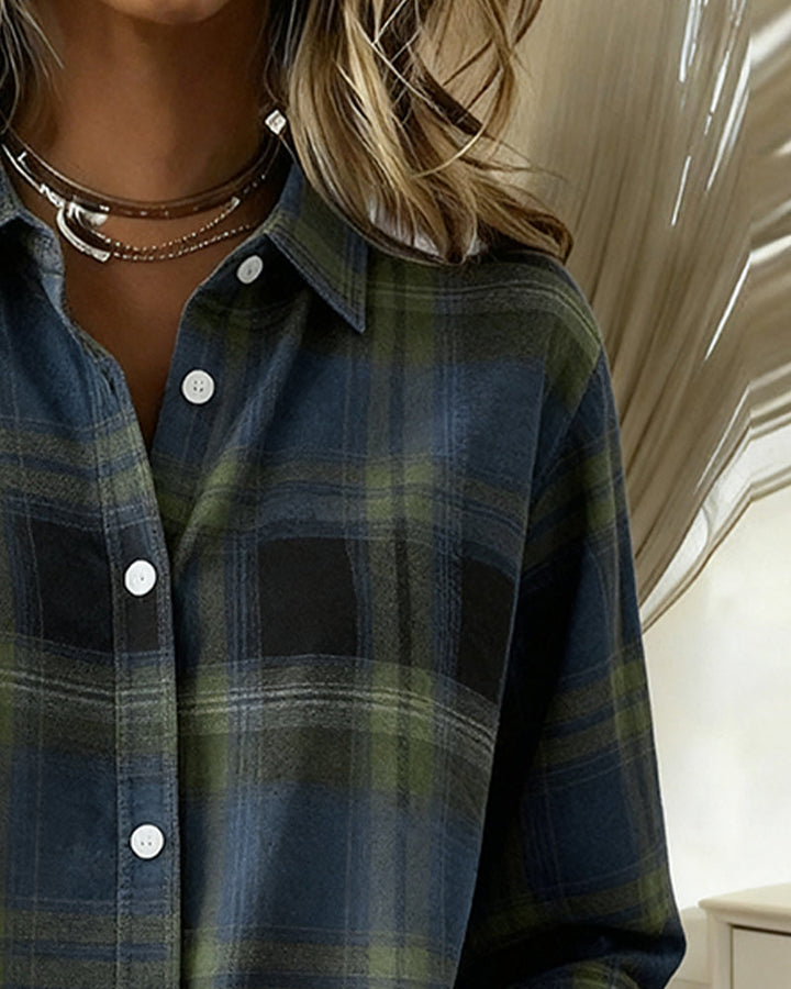 Ruth | Shirt with Plaid Pattern and Collar