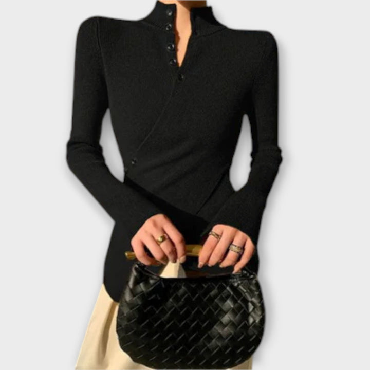 Imogen | Sophisticated Knitted Cotton Sweater for a Chic Look