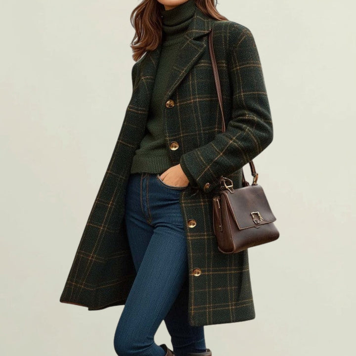 Charlotte | Classic Plaid Wool Coat