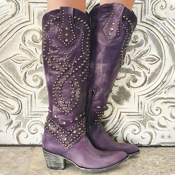 Addison - Knee-High Western Boots for an Elegant and Comfortable Style