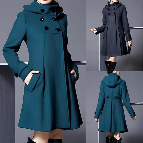 Adele  - Elegant Jacket with Double Pockets and Hood