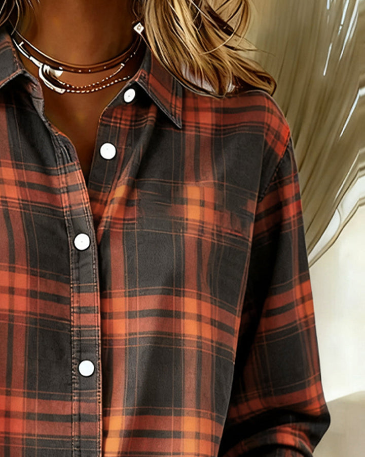 Ruth | Shirt with Plaid Pattern and Collar
