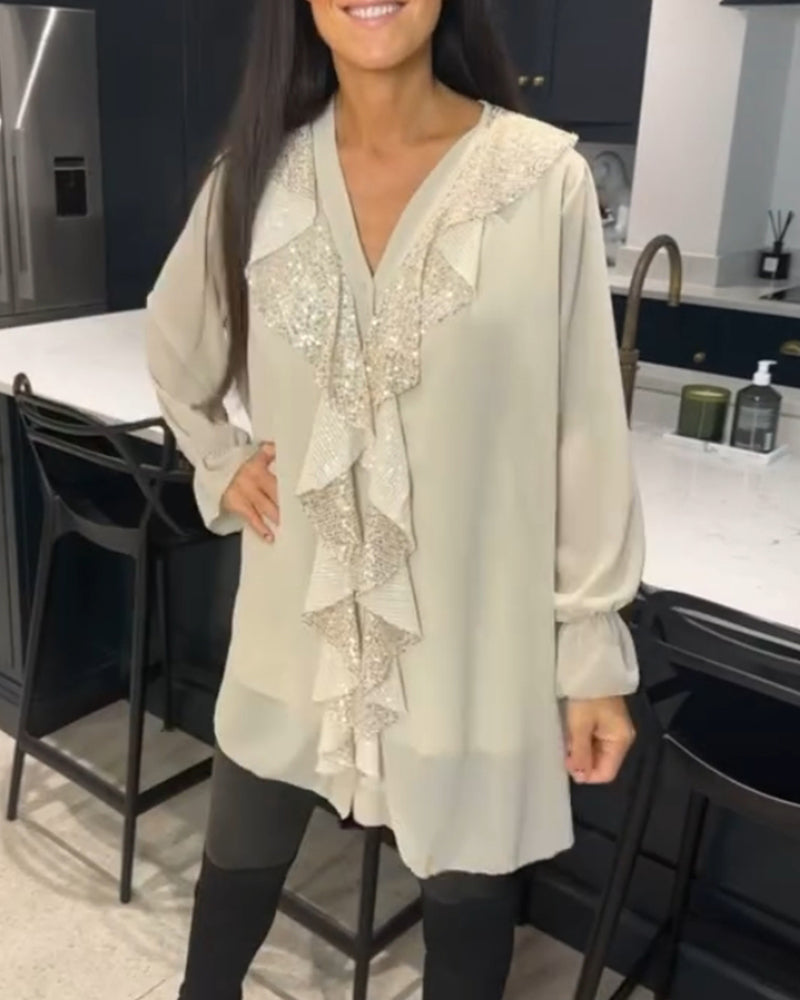Mya | Ruffled Blouse with Elegant Style