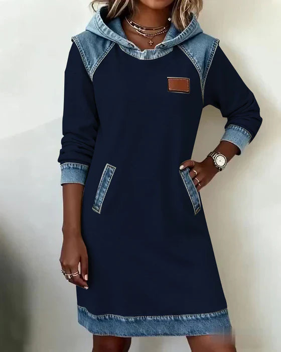 Asha - Casual Hooded Dress with Contrasting Style