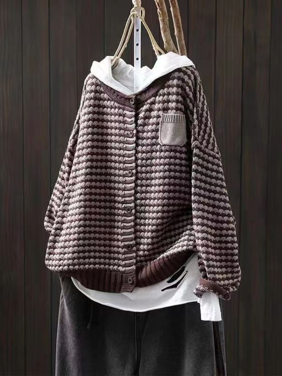 Quinn | Elegant textured knit cardigan