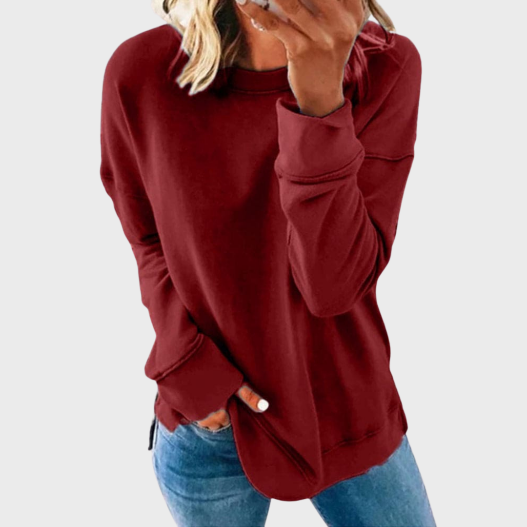 Francesca | Elegant Lightweight Solid Color Sweater for a Stylish Look