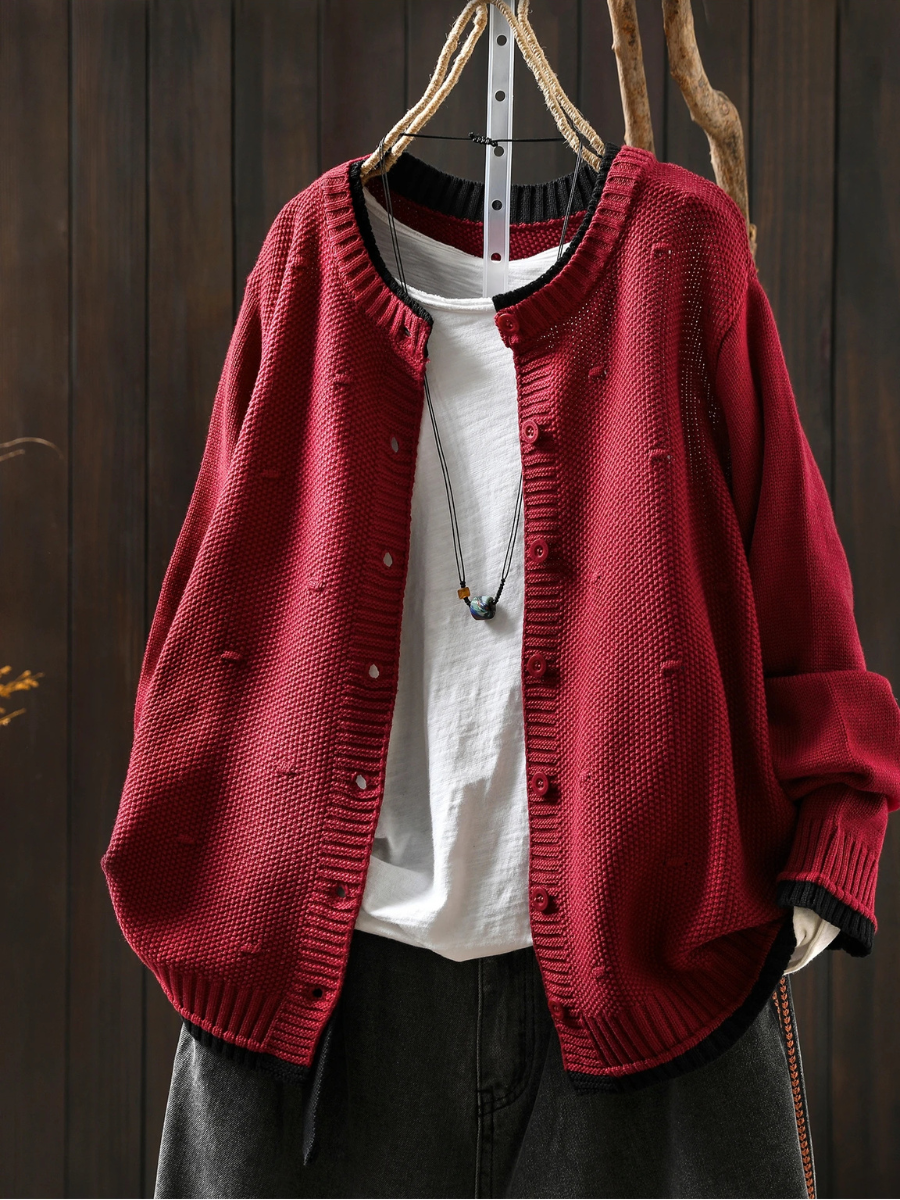 Isolde | Chunky textured cardigan for cozy style