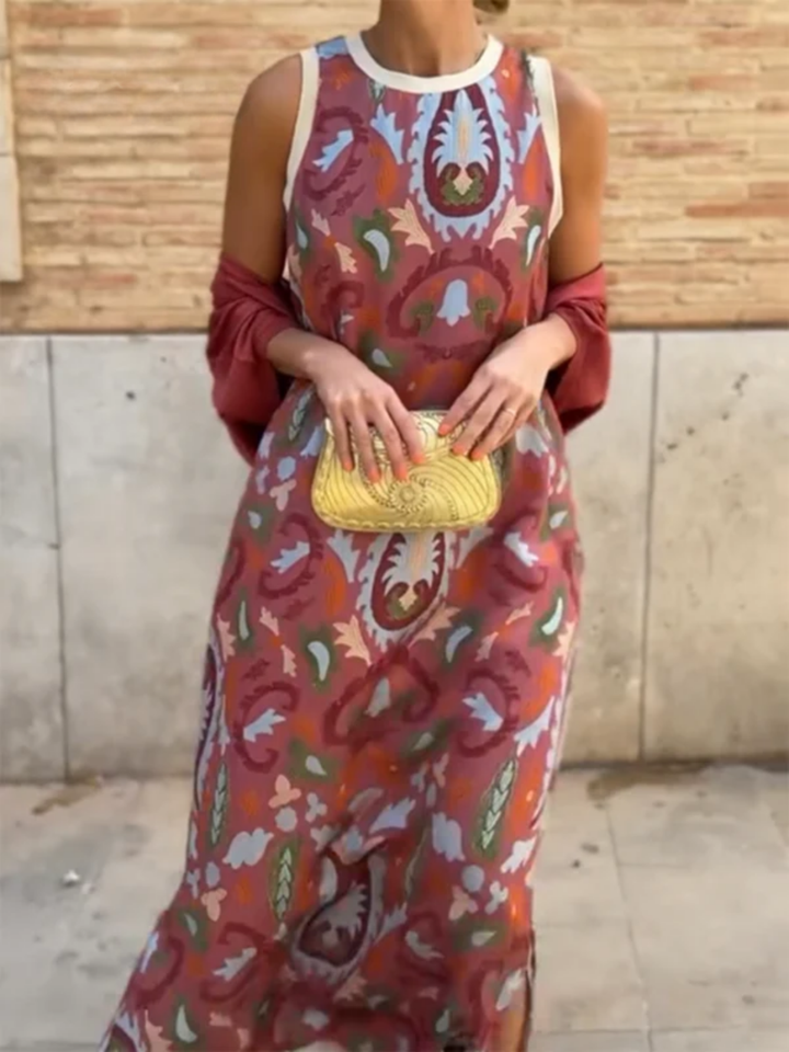 Lydia | Women’s two-piece satin printed set – cardigan and elegant top