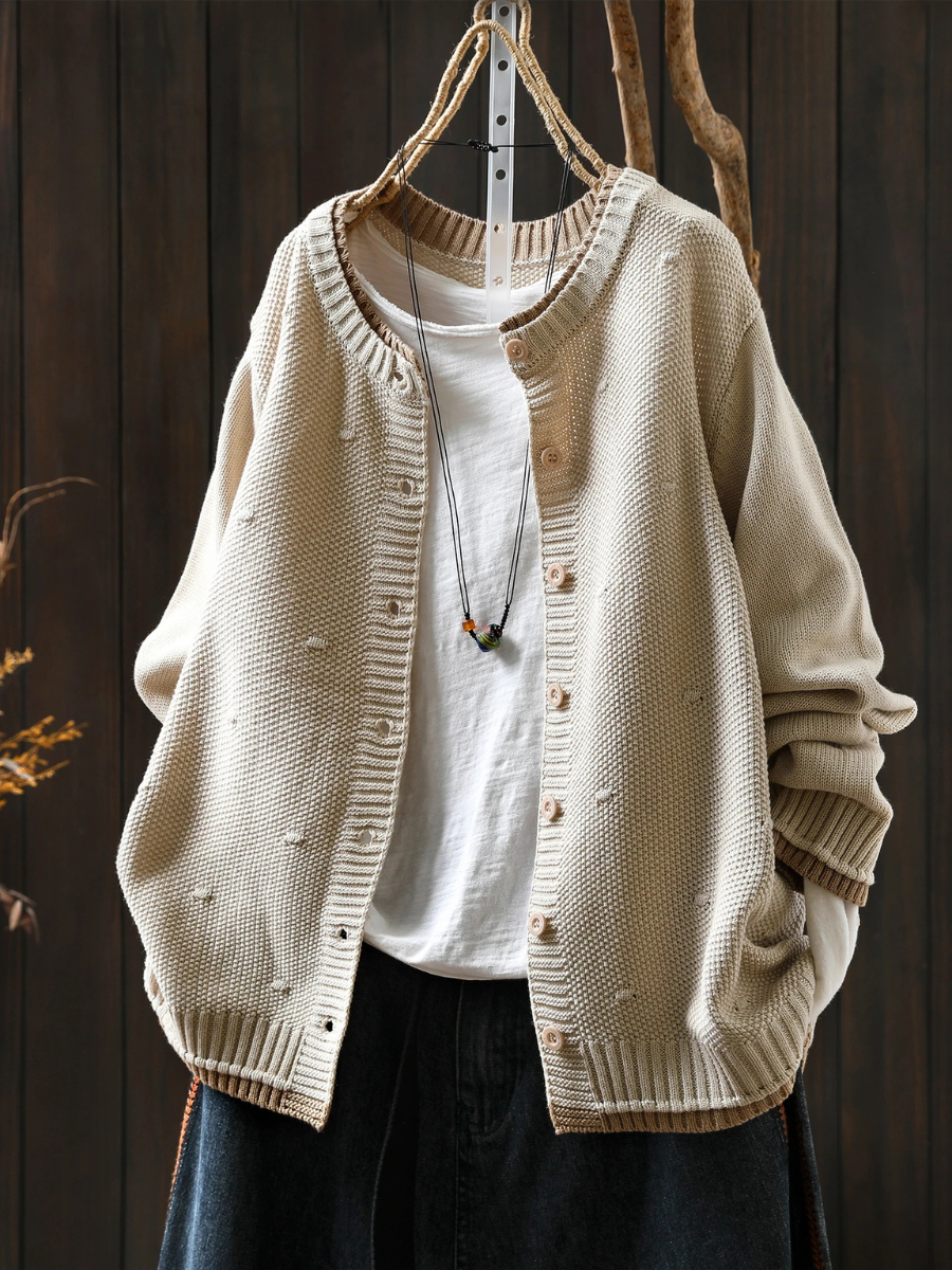 Isolde | Chunky textured cardigan for cozy style
