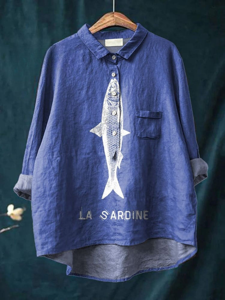 Lily | Trendy t-shirt featuring a sardine graphic
