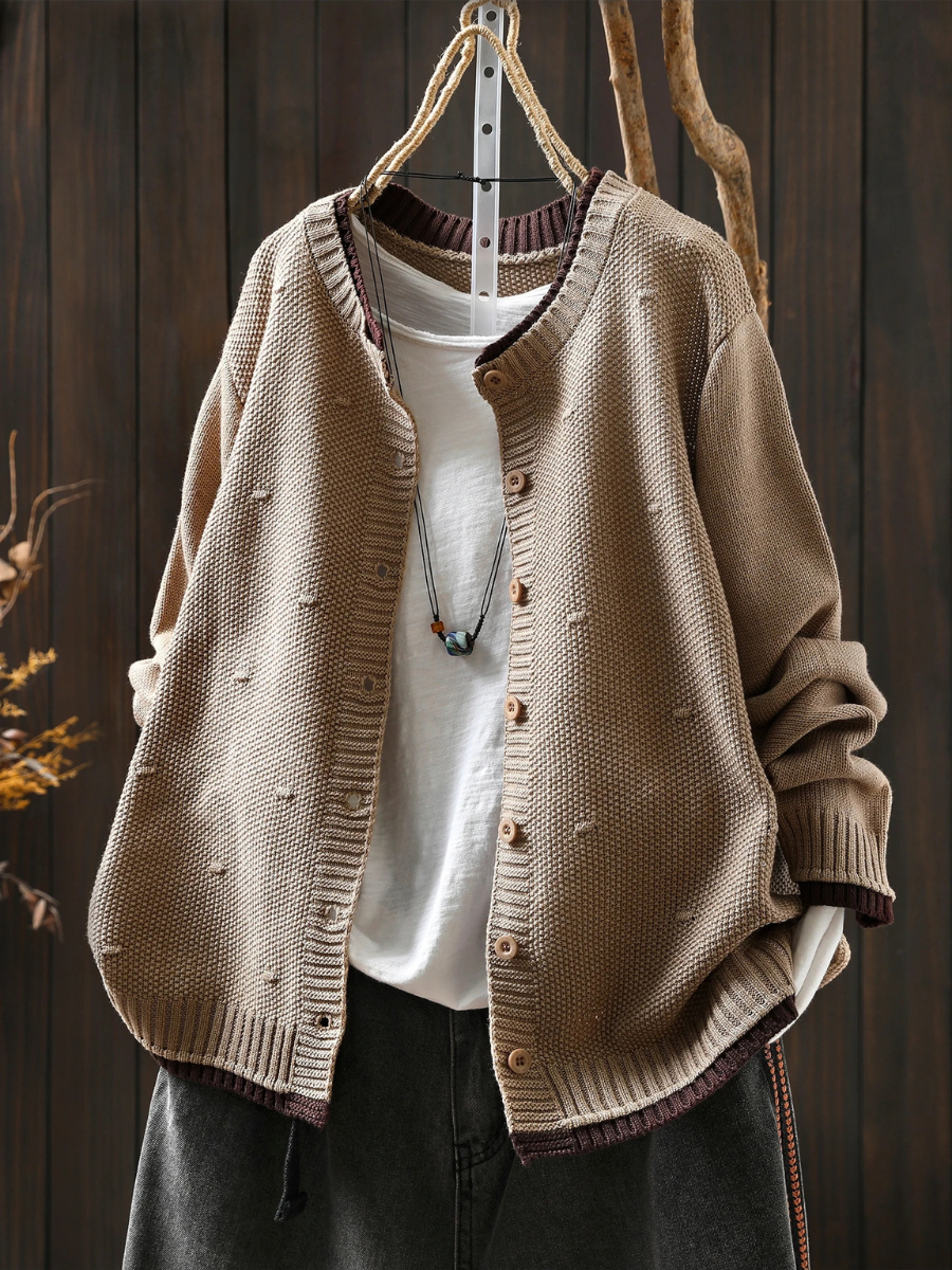 Isolde | Chunky textured cardigan for cozy style