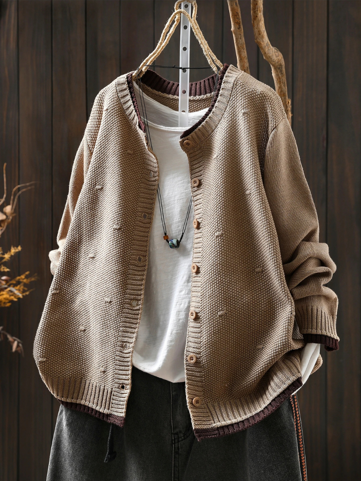 Isolde | Chunky textured cardigan for cozy style