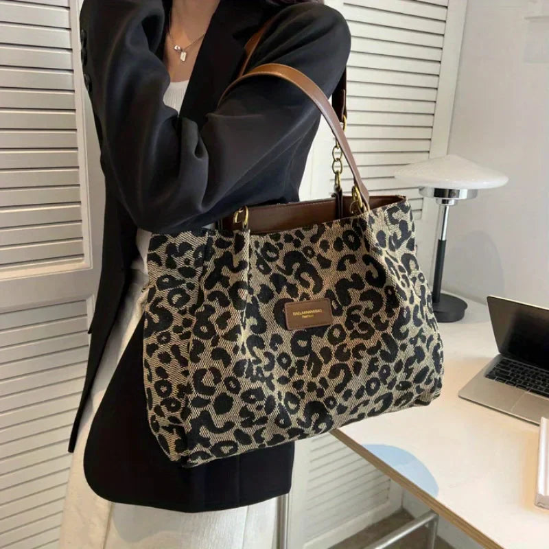 Poppy | Elegant Leopard Charm Tote