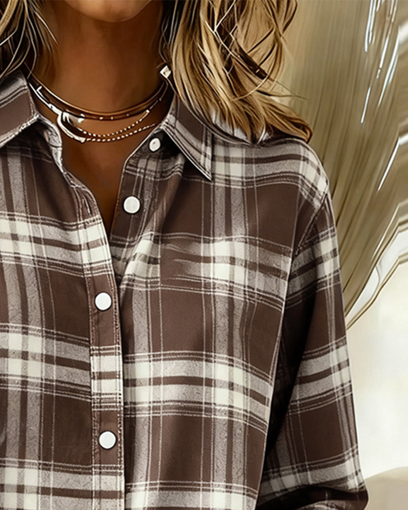 Ruth | Shirt with Plaid Pattern and Collar