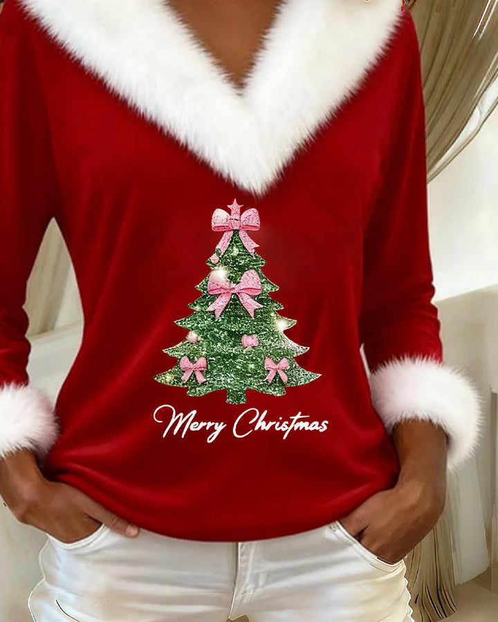 Joy | Top Grand Fur Printed Christmas