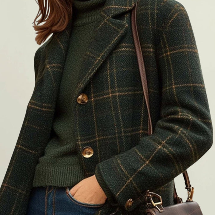 Charlotte | Classic Plaid Wool Coat