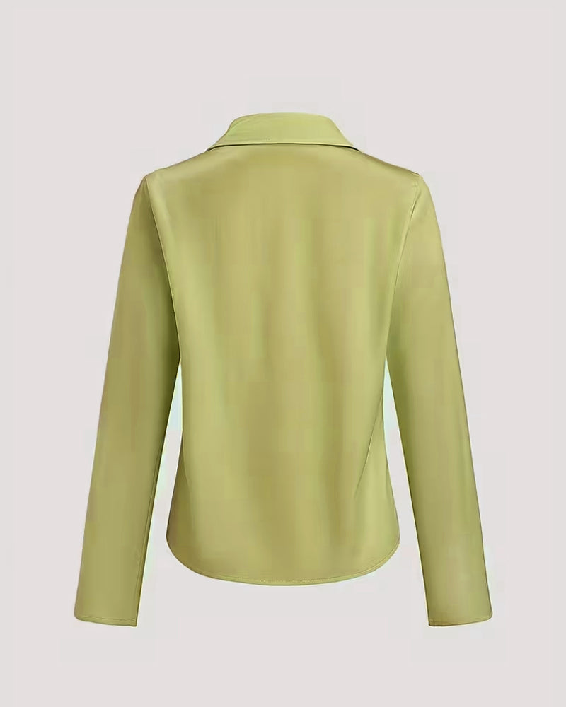 Briony | Printed Right Shoulder Reversed Blouse