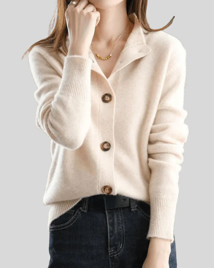 Claire | Retro Cashmere Cardigan