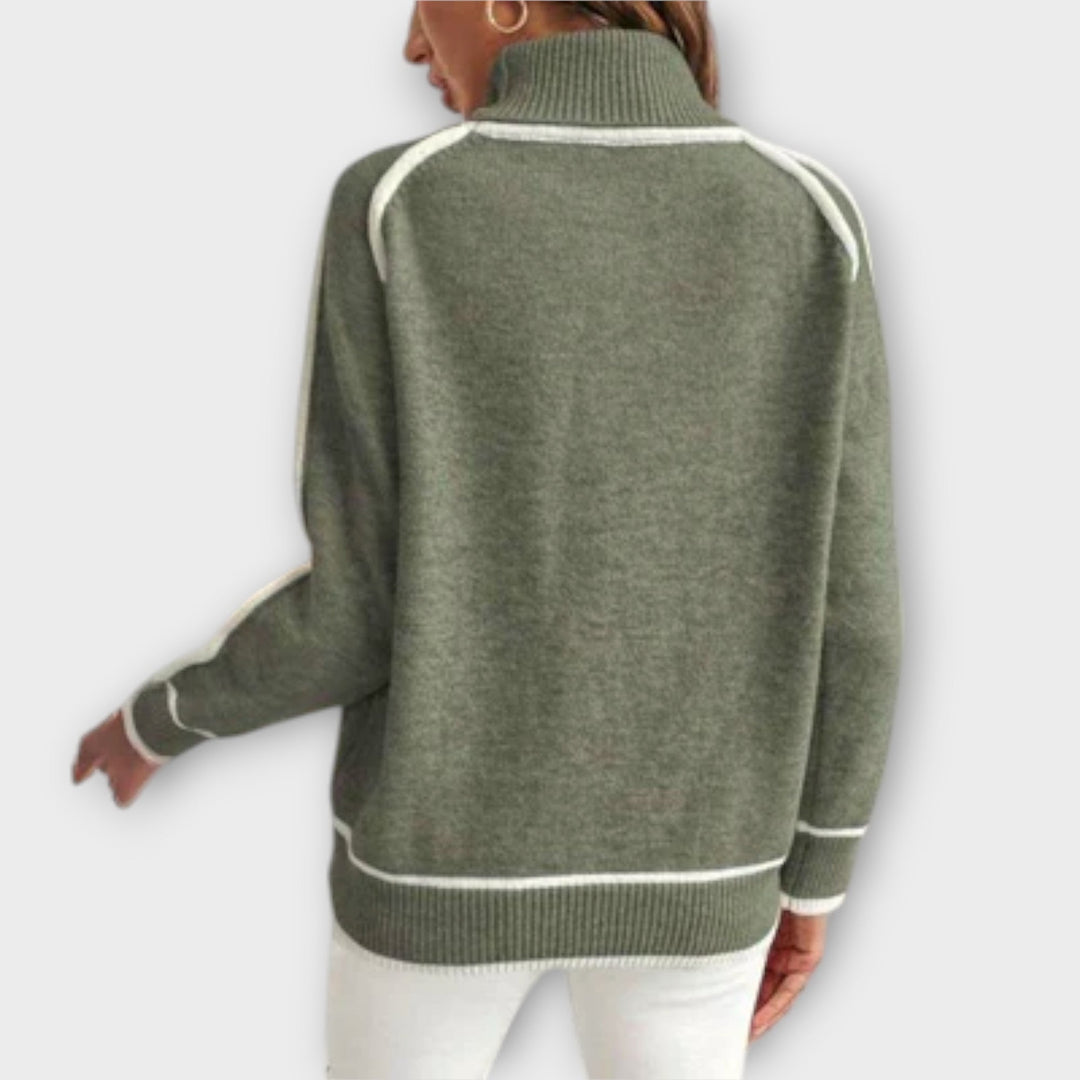 Celeste | Elegant Knit in Luxurious Olive Green
