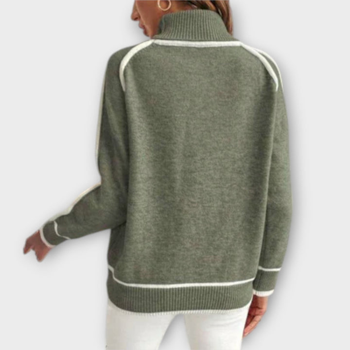 Celeste | Elegant Knit in Luxurious Olive Green