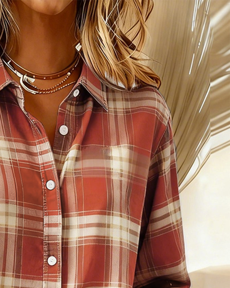 Ruth | Shirt with Plaid Pattern and Collar