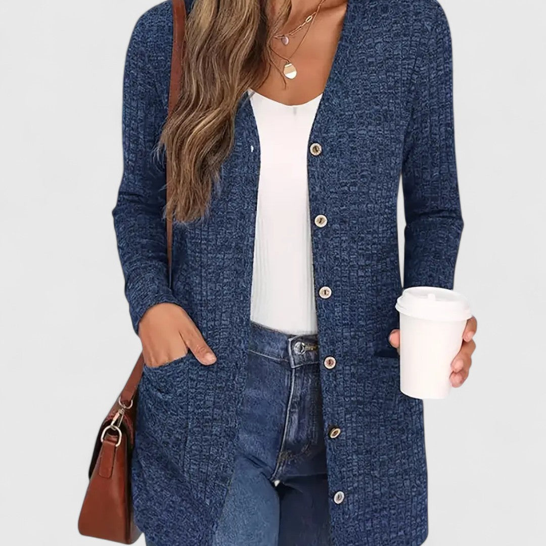 Aubrey  - Comfortable V-Neck Cardigan