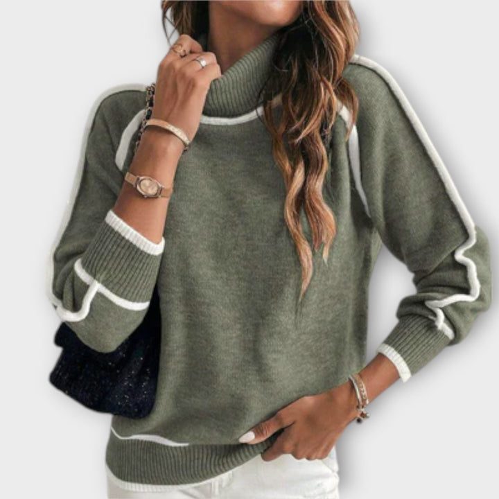 Celeste | Elegant Knit in Luxurious Olive Green