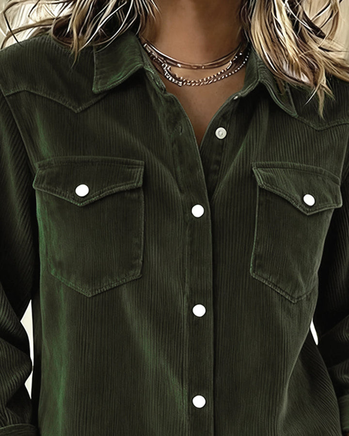 Tessa | Long Sleeve Button-Up Shirt with Lapel