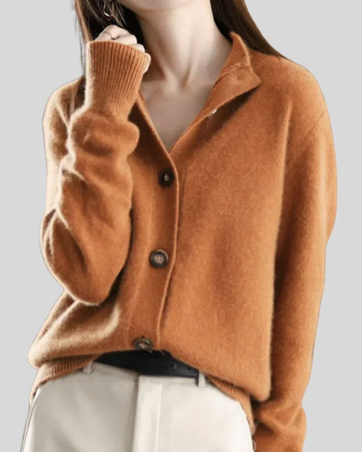 Claire | Retro Cashmere Cardigan