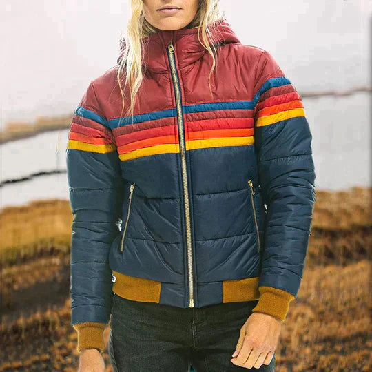 Maisie | Retro Multicolored Puffer Jacket