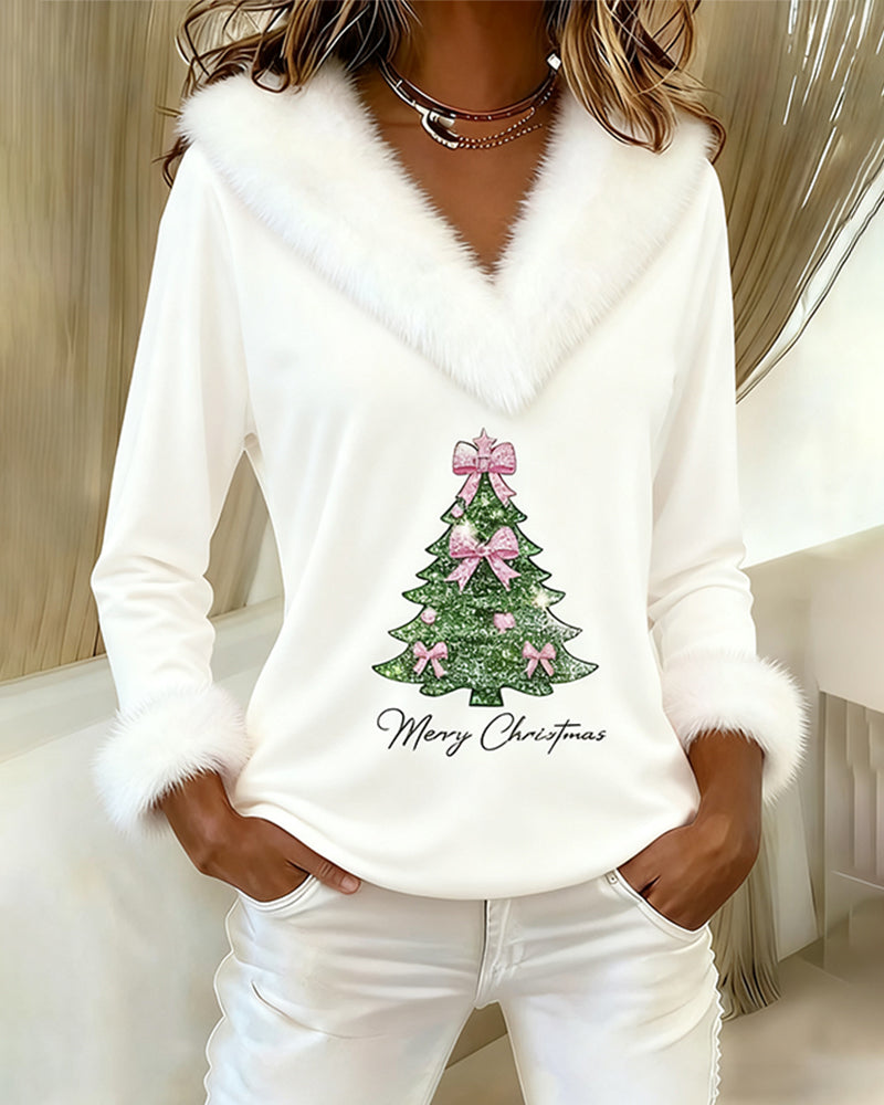 Joy | Top Grand Fur Printed Christmas
