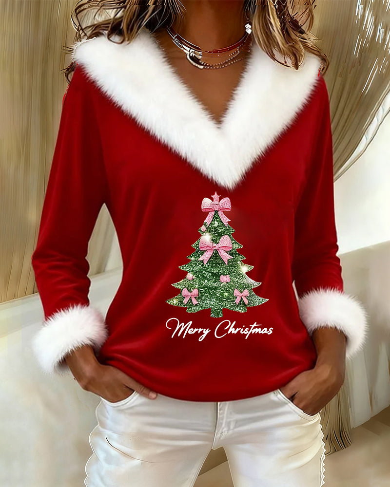 Joy | Top Grand Fur Printed Christmas