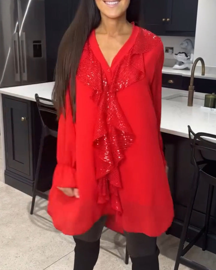 Mya | Ruffled Blouse with Elegant Style