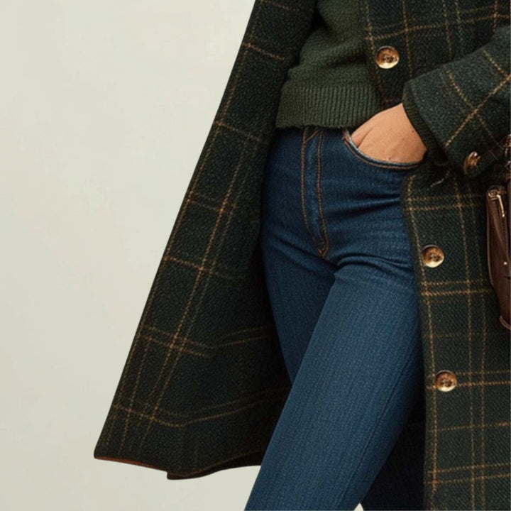 Charlotte | Classic Plaid Wool Coat