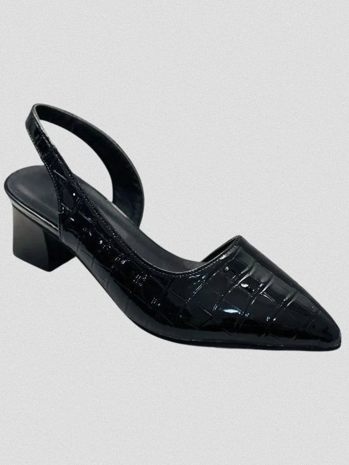 Mae | Croc Effect Slingback Heels